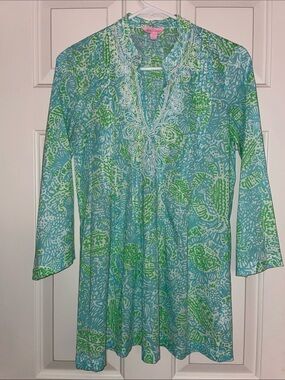 Lilly Pulitzer Sarasota Tunic in Get Crackin Crab, Like New Condition, Size XS